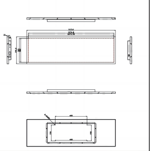 立煌43.8寸LH0438ZJ01條形屏 分辨率1920*540/3840*1080 亮度500cd/㎡