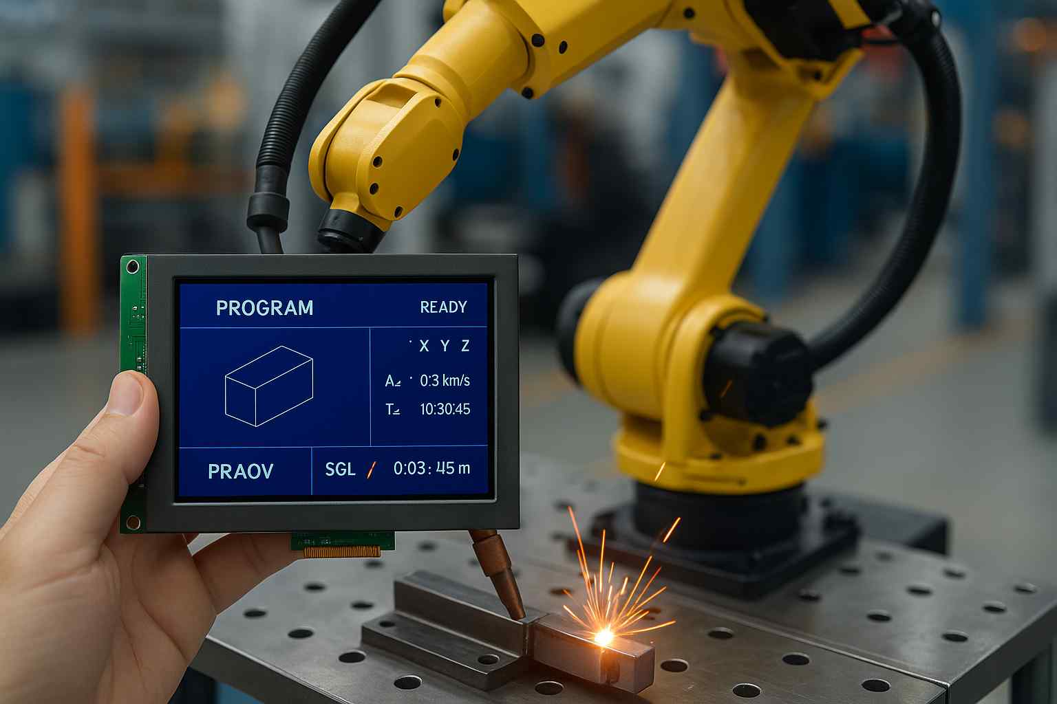 5.6寸工業(yè)液晶屏在焊接機(jī)器人中的應(yīng)用標(biāo)準(zhǔn)與選型解決方案